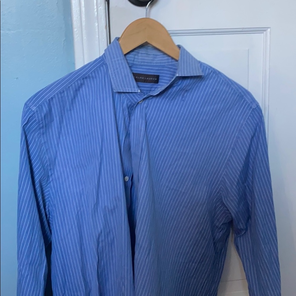 Blue Ralph Lauren button down shirt